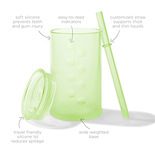 Olababy Clear View Silicone Training Cup with Straw Lid Toddler Sippy