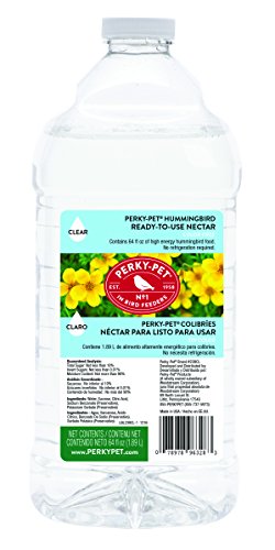 Perky-Pet 239CL Ready-To-Use Clear Hummingbird Nectar, 64-Ounce