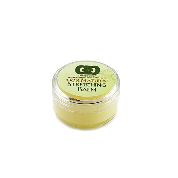 Gauge Gear Ear Stretching Balm | 10 ml Jar | Stretch Lubricant for Plugs and Tapers | Piercing Aftercare | Stretched or…