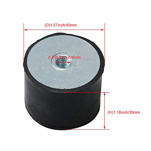 image for CNBTR 40x30mm Black DE Rubber Female M8 Thread Mounts Isolator Replace