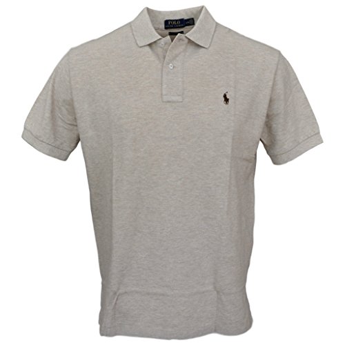 Polo Ralph Lauren Men Classic Fit Pony Logo Polo Shirt (L, Exp heather 7105)