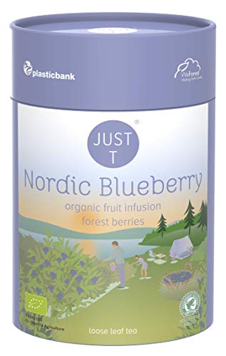 JUST T Nordic Blueberry Loser Tee, 125g | Bio Früchtetee – Angereichert mit Waldbeeren | Bio Loser Tee – Biologisch…