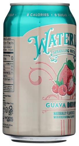 WATERLOO SPARKLING WATER GUAVA BERRY SPARKLING WATER SINGLE, 12 FZ