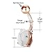 COCHARM 14K Rose Gold Belly Button Rings Marble Stone Boho Design 14G Navel Belly Piercing Rings Jewelry