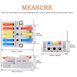 NineLeaf 10PCS Wire Connectors, 3 in 6 Out Lever