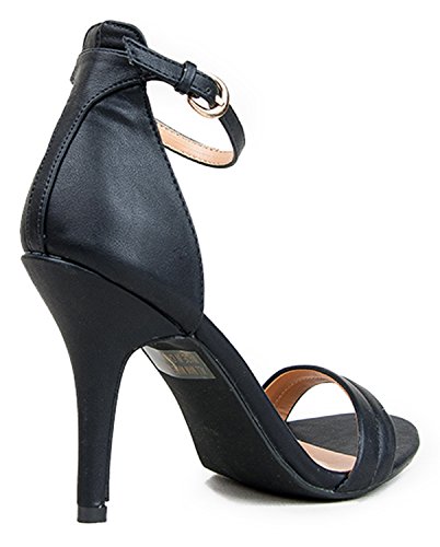 Women’s Ankle Strap High Heels | Dress Wedding Party Heeled Sandals | Elegant Formal Comfortable & Strappy Basic Pump Low Heel - Thumbnail 3