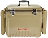Engel Cooler/Dry Box 19 Qt with Rod Holders – Tan