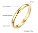 Anka 2mm Women's Tungsten Carbide Plain Band Engagement Wedding Ring,Gold Plated,Size 6-11