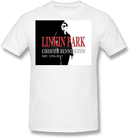 Hat4music Men's RIP Chester Bennington Linkin Park T-shirt - White