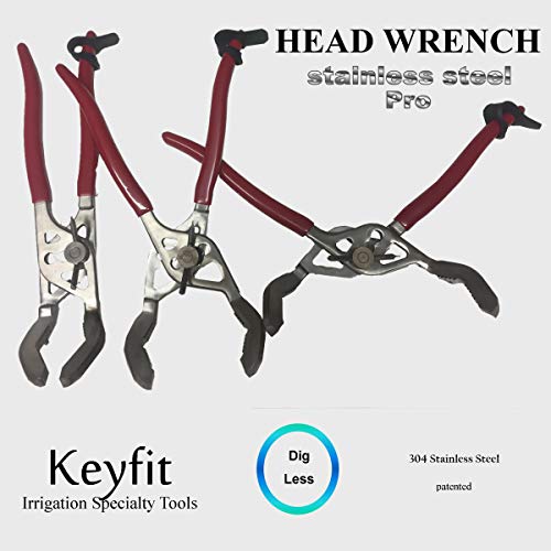 Sprinkler Head Wrench Stainless Steel PRO, Fastest removal, replacement, repair & adjustment tool No digging or mess. Works on ALL SIZES & ALL BRANDS of Spray & Rotor heads -4.75" Hunter Rainbird Toro