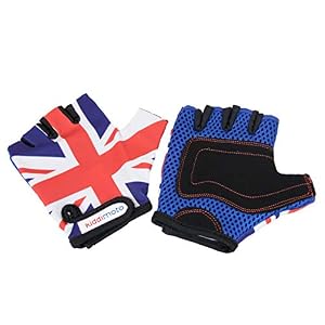 Kiddimoto – Bike Gloves | Fingerless Gloves for Boys and Girls | Half Finger for Pedal & Balance Bicycles, Gymnastics…