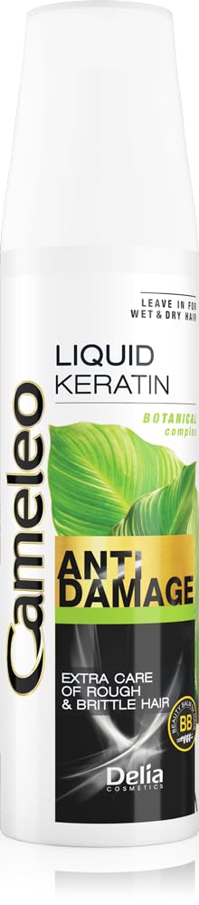 Cameleo - Liquid Keratin - Extremely Damaged Hair Reconstruction, Intense Regeneration, Heat Protection - Repair Treatment & Care with Keratin - Salt & Paraben Free - 150ml