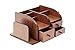 Executive Office Solutions Wooden Desk Organizer with 3 Drawers and Multiple Shelves/Racks for Office Supplies and Desk Accessories Cherry/Black (EOS-WO1)