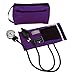 MABIS MatchMates Aneroid Sphygmomanometer Manual Blood Pressure Monitor Kit with Calibrated Nylon Cuff and Carrying Case, Purple