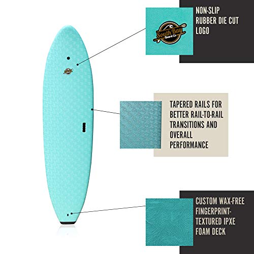 South Bay Board Co. Premium Surfboard for Beginners WaxFree Soft