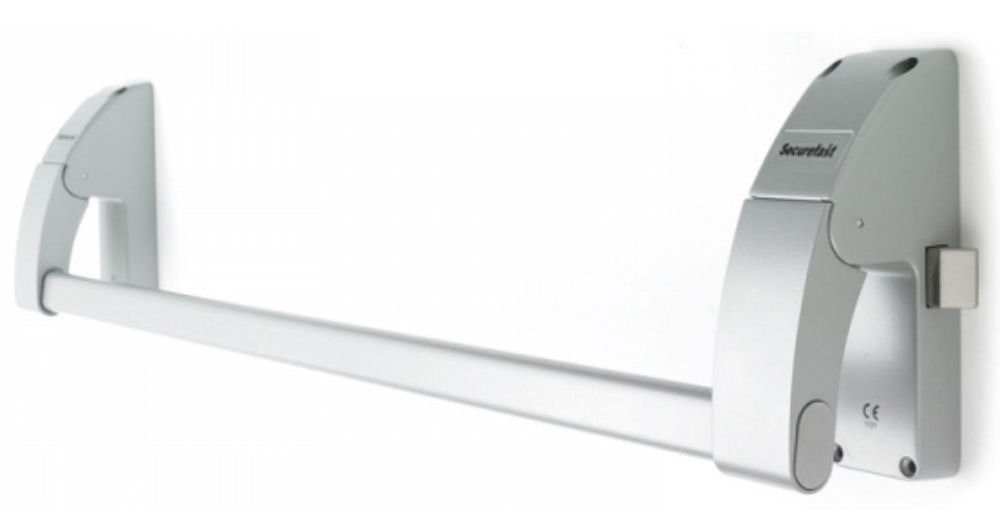 Push Bar Panic Latch BS EN1125 Right Hand Reversible Silver