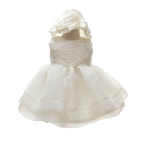 Snowskite Baby Girl Dress Christening Baptism Special Occasion Dress Ivory 0-6 months