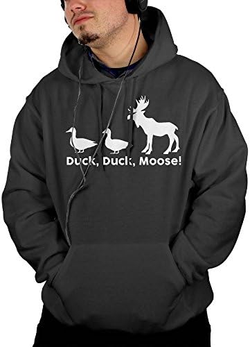Men's Cool Duck Duck Moose Pullover Sweatshirts Hoodie With Front Pocket