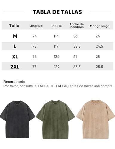 VIOPY 3 Camisetas Vintage de Verano para Hombre Playera Básica Oversize de Manga Corta Cómoda Unisex