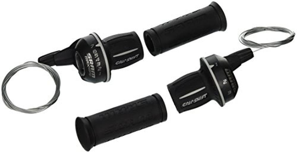 SRAM MRX Comp Shifter Set 7 Speed Rear Microfriction Front, Includes Stationary Grips, Black