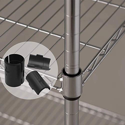 74Packs Wire Shelf Clips ,Wire Shelving Shelf Lock Clips for 1" Post