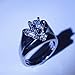 Clearance Sale! Rings for Women, Jiayit Delicate Women Fashion 925 Sterling Silver White Sapphire Diamond Ring Engagement Wedding Jewelry Rings Christmas Gifts for Women and Girls (8, Silver)