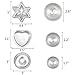 Habbi Metal Bath Bomb Molds Set 43pcs Bath Bomb Mold Kit Including 3 Size 6 Hemispheres 2 Star 2 Heart Shape 2 Donut 30 Heat Shrink Bags for DIY Bath Bomb Making Supplies Kit