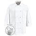 350 Chef Apparel Pearl Buttons Chef Coat-Easy-Care Twill Chef Jacket for Men,X-Small White