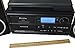 TechPlay ODC128BT 3-Speed Turntable with Cassette Player/Recorder, CD,MP3 SD Card / USB Player, Digital AM / FM Radio, AUX in, Line Out Alarm Clock , Remote and External Speakers (Cherry Wood)thumb 3