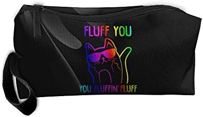 Fluff You You Fluffin Fluff Portable Zipper Storage Bag Portable Storage Pouch Travel Makeup Bag