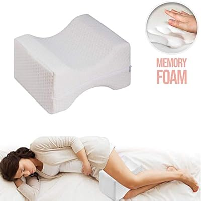 Gluckluz Knee Pillow For Side Sleepers Memory Foam Orthopedic