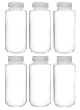 EISCO 6PK Reagent Bottles, 1000ml - Wide Mouth with