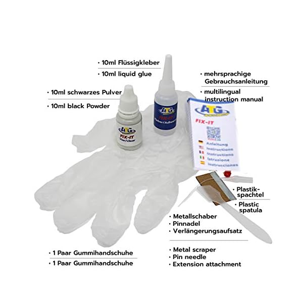 ATGÂ® Sekundenkleber extra stark - Professioneller zwei Komponentenkleber fÃ¼r Kunststoff Glas Porzellan - Praktischer Alleskleber extra stark wasserfest - 10ml Industriekleber & 20g klares Granulat – Bild 3