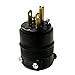 Leviton 515PR 15 Amp Rubber Plug Grounded 125 Volt, 10-Pack, Black, 10 Piece primary