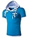 WANSHIYISHE Mens Casual Round Neck Printing Short-sleeved T-shirt Hoodie