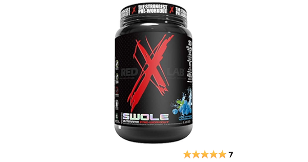 Red X Lab Swole Strongest Pre Workout Supplement 1 2 Kg Blue Raspberry Amazon Ca Health Personal Care