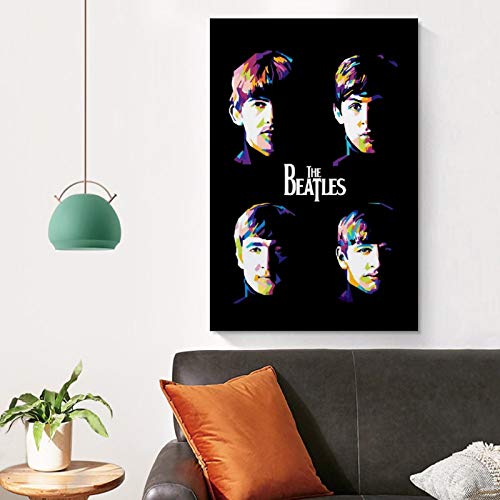 XYDQ Poster sur toile The Beatles Band 1 et décoration murale – 40 x 60 cm - Les Beatles, Paul McCartney, John Lennon, RIngo Starr, George Harrison XYDQ Poster sur toile The Beatles Band 1 et décoration murale - 40 x 60 cm – Image 5