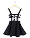 Bluetime Womens Pleated Short Braces Skirt,Black,One Size