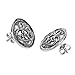 Paz Creations ♥925 Sterling Silver Lace Heart Design Stud Earrings, Made in Israel