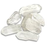Crystal Allies Materials: 1lb Bulk Rough Clear Quartz Crystal Points from Brazil - Large 1"+ Raw Natural Stones for Cabbing, Cutting, Lapidary, Tumbling, and Polishing & Reiki Crystal Healing *Wholesale Pound Lot*
