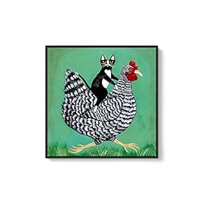 Framed Canvas Wall Art for Living Room, Bedroom Cute Animal Theme Canvas Prints for Home Decoration Ready to Hang - 16x16 inches