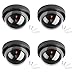 TOROTON Dummy Fake Security CCTV Dome Camera Simulation Monitor with LED Flashing Light, Outdoor and Indoor Use for Homes & Business, 4 Pack