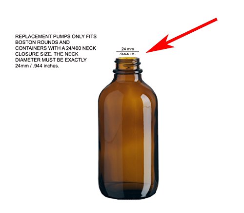 Replacement Pump for Perfume Studio Lotion, Soap, and Oil Dispensers Bottles/Containers with a 24/410 Neck Finish - Pack of 4 Units