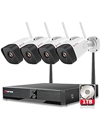 Audio WiFi 1080p Security Camera System Within 1TB HDD,4pcs Cam 360°All-Round Protect Home Security