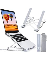 Laptop Stand for Desk, TEUMI Aluminum 9-Levels Adjustable Portable Computer Stand Laptop Cooling Pad, Ventilated Laptop Riser Compatible with MacBook Pro Air, Notebook, Lenovo, Dell, 10-15.6” Device