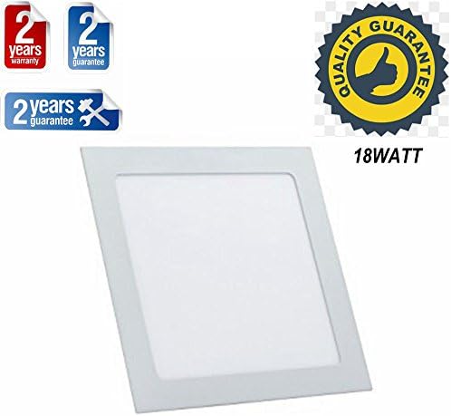 TDRSHINE LED Downlight, Square Ultrathin Panel lights, LED Recessed Ceiling Light,Day White, 205MM Hole size for Home/Office/Commercial Lighting,AC85-265V, LED Driver Include (18W)
