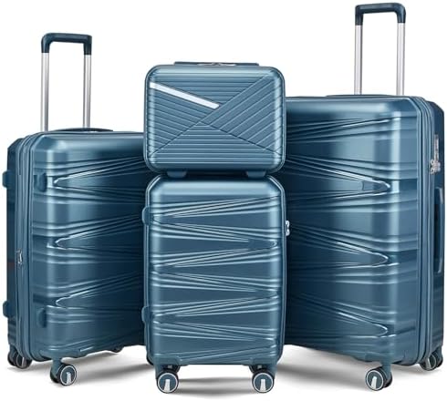 Amazon.com | TRAVELEO 4 Piece Expandable Hardshell Pink Luggage