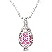 HOUSWEETY Aromatherapy Essential Oil Diffuser Necklace - Drop Locket Pendant,6 Refill Pads