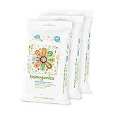 Babyganics Flushable Baby Wipes, Fragrance Free, 60 Count - Packaging May Vary (Pack of 3, 180 Total Wipes)