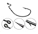 Fishing Hooks 100pcs Bass Fishing Worm Hooks 2X Strong High Carbon Steel Worm Bait Texas Rig Hooks Wide Gap Offset Hooks for Bass Trout Freshwater Saltwater Fishing